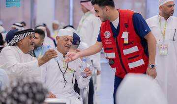 Hajj volunteers on duty at Arar border crossing