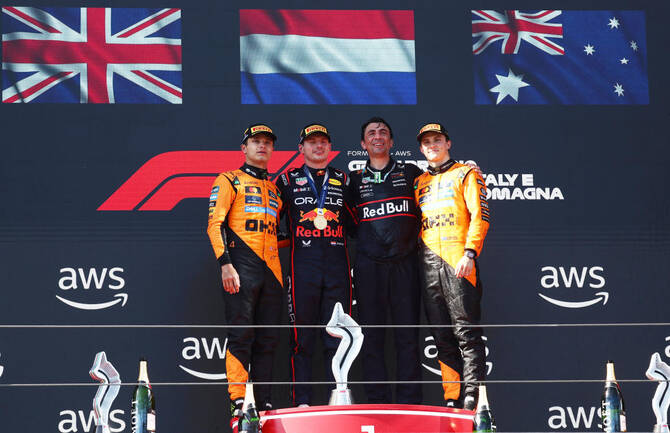 Red Bull driver Max Verstappen wins F1’s Emilia-Romagna Grand Prix to end Piastri’s streak
