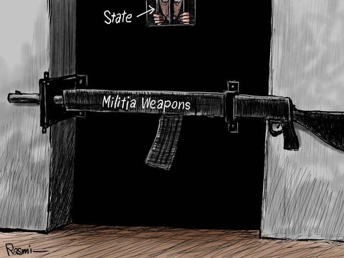 Cartoon by Amjad Rasmi. (Courtesy of Asharq Al-Awsat)
